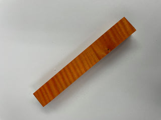 Orange Stabilized Very Curly Maple
