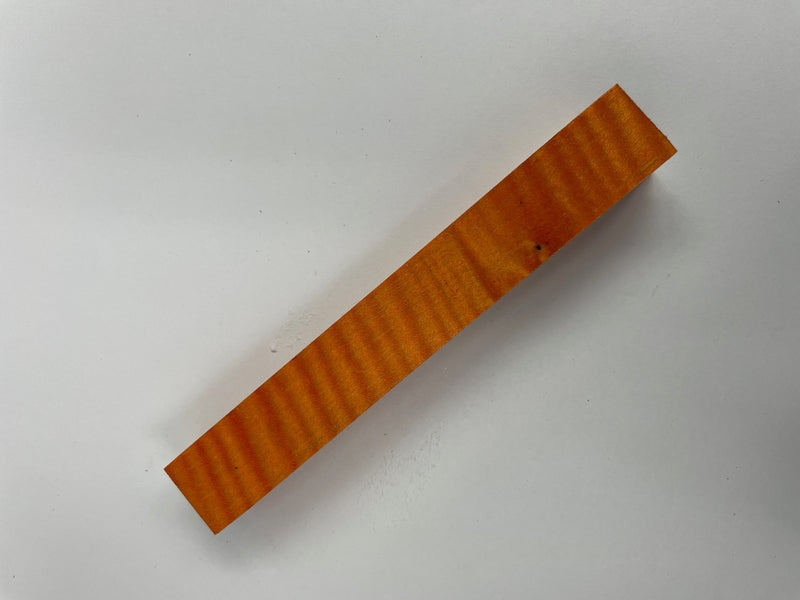 Orange Stabilized Very Curly Maple