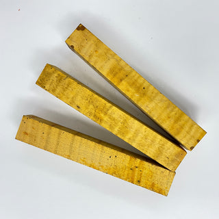 Yellow Stabilized Very Curly Maple