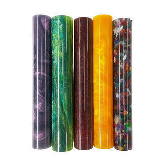 Polyester Resin Pen Blanks - Rounded 5 Packs (Sets G-J)