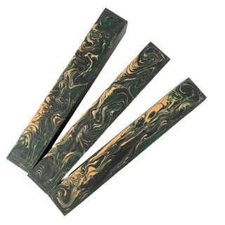 Camo Swirl Alumilite Resin Pen Blanks