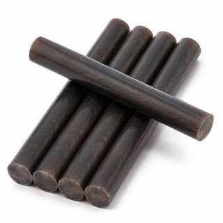 Five Imitation Horn Poly Resin Pen Blanks grouped together with one blank crossing over the top, showcasing the natural horn-inspired pattern