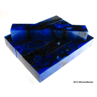 Iridescent Blue & Black Acrylic Pen Blank AA-05