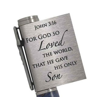 John 3:16 Ballpoint Pen Kits. Verse Antique Pewter