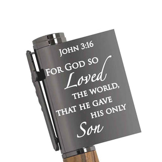 John 3:16 Ballpoint Pen Kits. Verse Gun Metal