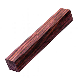 Kingwood pen blanks with deep reddish-brown color, black streaking, and exotic rosewood grain for custom pen turning and woodworking projects.