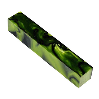 Kirinite Pen Blank - Toxic Green & Black