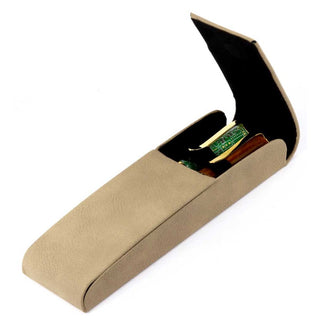 Laserable Leatherette Double Pen Cases