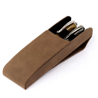 Laserable Leatherette Double Pen Cases