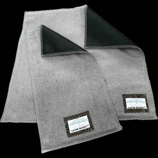 Lathe Buddy wet sanding lathe bed protector set with absorbent top, waterproof bottom and magnetic corners in Grey