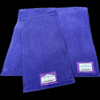 Lathe Buddy wet sanding lathe bed protector set with absorbent top, waterproof bottom and magnetic corners in Purple
