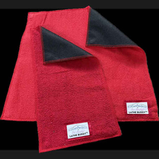 Lathe Buddy wet sanding lathe bed protector set with absorbent top, waterproof bottom and magnetic corners in red