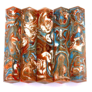 Lava Quad Pen Blanks #01 - Agate Swirls