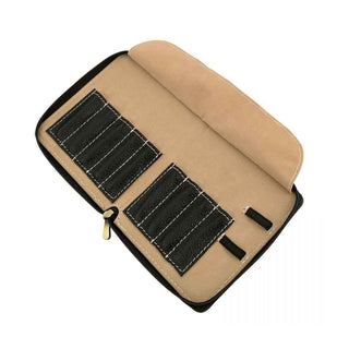 Leather Case for Crochet Hooks. Interior - without hooks.