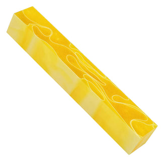 Lemon Peel Acrylic Pen Blanks. Side view.