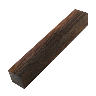 Macassar Ebony pen blanks with dramatic black and brown striping, fine texture, and luxurious natural figure for custom pen turning and woodworking projects