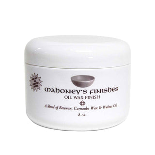 Mahoney’s Walnut Oil Wax wood finish in 8 oz jar for food-safe woodturning and woodworking projects.