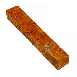 Maple Burl Pen Blank - 3/4" Clear Stabilized