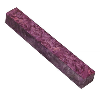 Maple Burl Pen Blank - Stabilized Purple