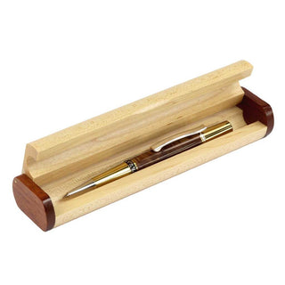 Maple Pen Box With Apitong Accents - Narrow