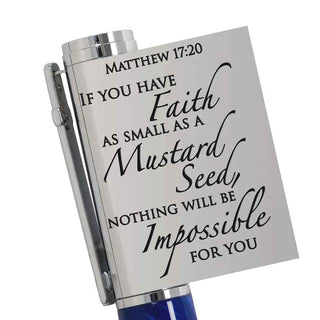 Matthew 17:20 Mustard Seed Ballpoint Pen Kit. In Chrome Cap Script