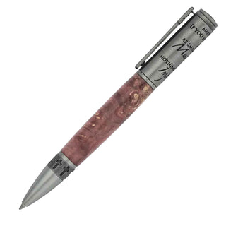 Matthew 17:20 Mustard Seed Ballpoint Pen Kit. In Antique Pewter. Side view
