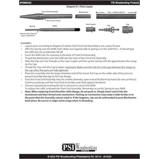 Medical Twist Pen Kits (PSI). Instruction Sheet Page 2