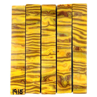 Micarta Pen Blanks - Mustard Custard #1915-1919