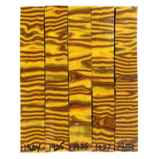 Micarta Pen Blanks - Mustard Custard #1924-1928