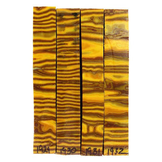Micarta Pen Blanks - Mustard Custard #1929-1932
