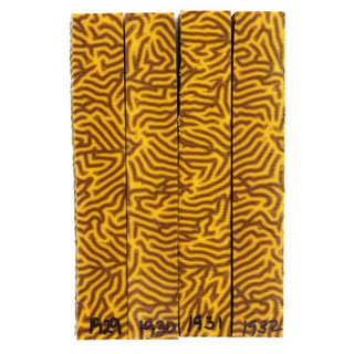 Micarta Pen Blanks - Mustard Custard #1929-1932