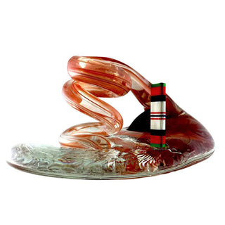 Military Service Ribbon Art Glass Pen Holders by Neil & C. Lyon