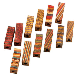 Mini Pen Blanks Color Grain Sampler Set - 9/16" Pre-Drilled 12 Pack