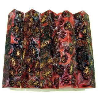Mini Pine Cone Pen Blanks - Dragon's Breath Vaper Swirl