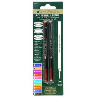 Monteverde 888 Rollerball Refills - Rainbow Carded (Choose From 8 Colors!)