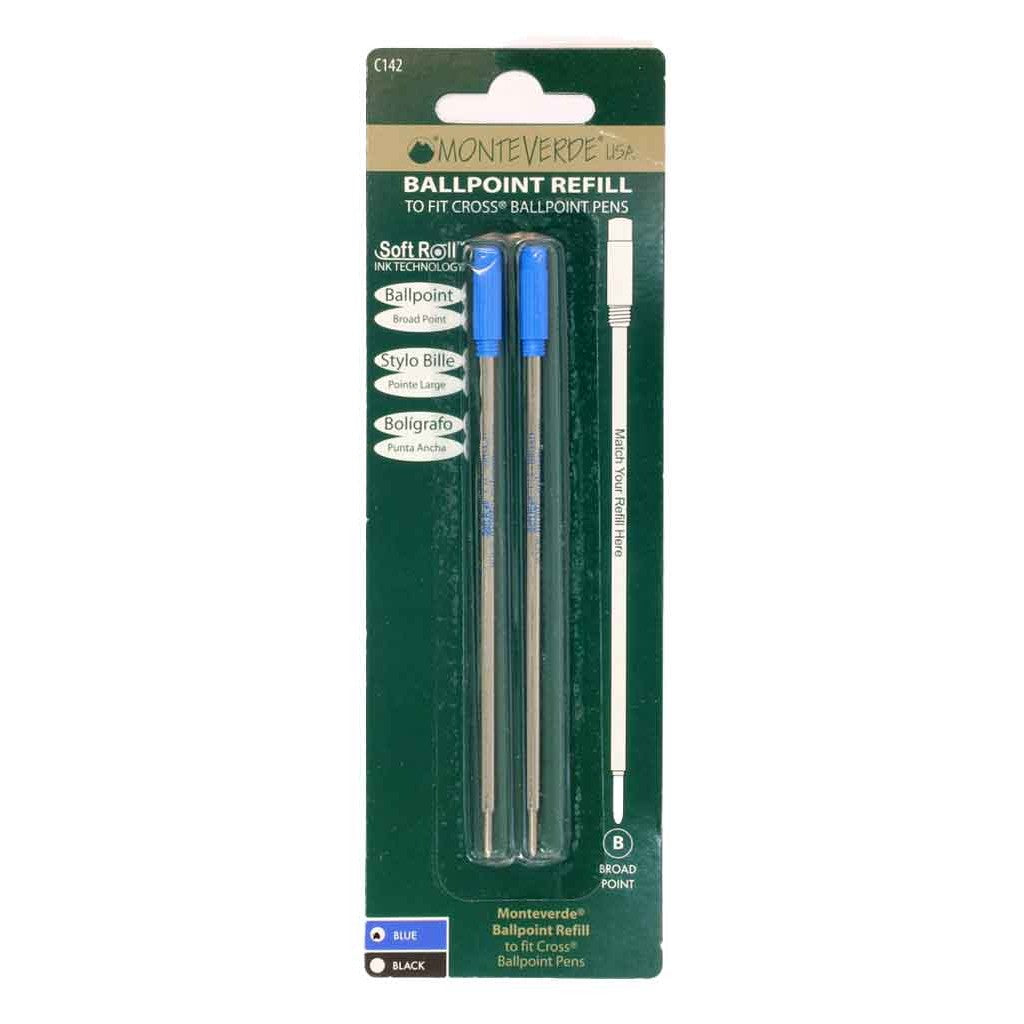 Monteverde Soft Roll - Refill per Cross Ballpoint Pens Colore Blu - Pacco da 2 Refill - Vendita Monteverde Soft Roll - Refill per Cross Ballpoint Pens Colore Blu - Pacco da 2 Refill - Vendita