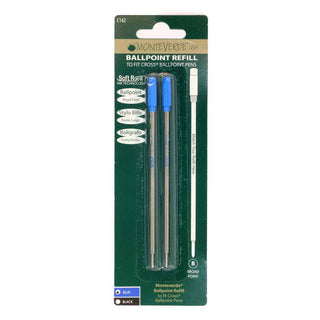 Monteverde Ballpoint Refills To Fit Cross - Blue - 2 Pk (Broad)