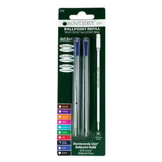 Monteverde Ballpoint Refills To Fit Cross - Blue-Black - 2 Pk