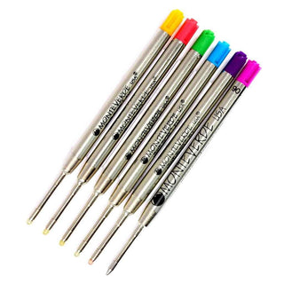 Monteverde Ballpoint Refills To Fit Parker - Rainbow Sampler (Set of 6)
