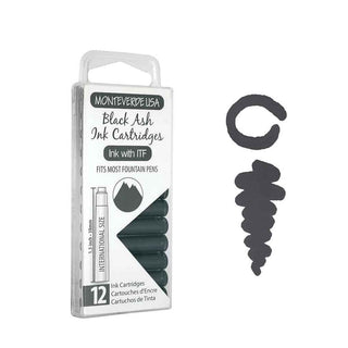 Monteverde Ink Cartridges - Black Ash
