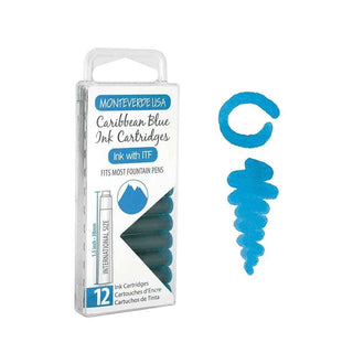 Monteverde Ink Cartridges - Caribbean Blue