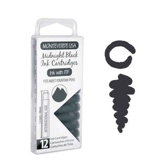Monteverde Ink Cartridges - Midnight Black