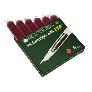 Monteverde Ink Cartridges - Red (6 Pack)