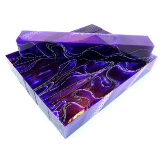Mystic Purple Mesh Acrylic Pen Blank AA-61