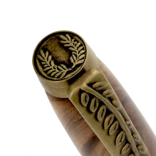 Olive Branch Pen Kit. Antique Brass Cap