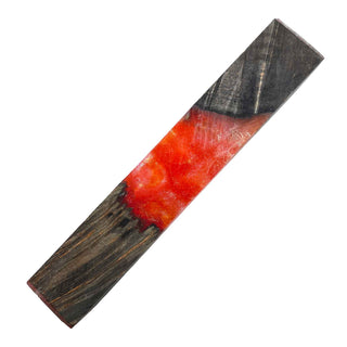 Hybrid Pen Blanks - Glittering Orange & Dyed Maple
