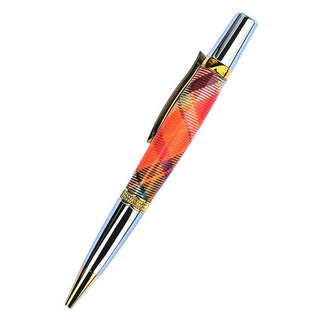 Orange Plaid Pen Blanks - Sierra Twist