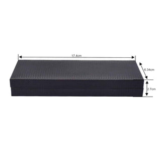 Classic Square Grid Design Pen Box. Closed with sizes