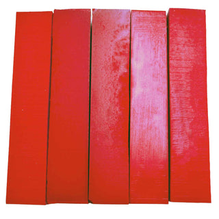 John Underhill handmade Alumilite pen blanks. Red