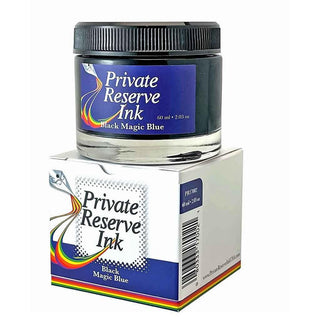 Private Reserve Bottled Ink 60ml - Black Magic Blue